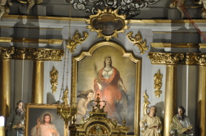 Ołtarz główny z obrazem św. 